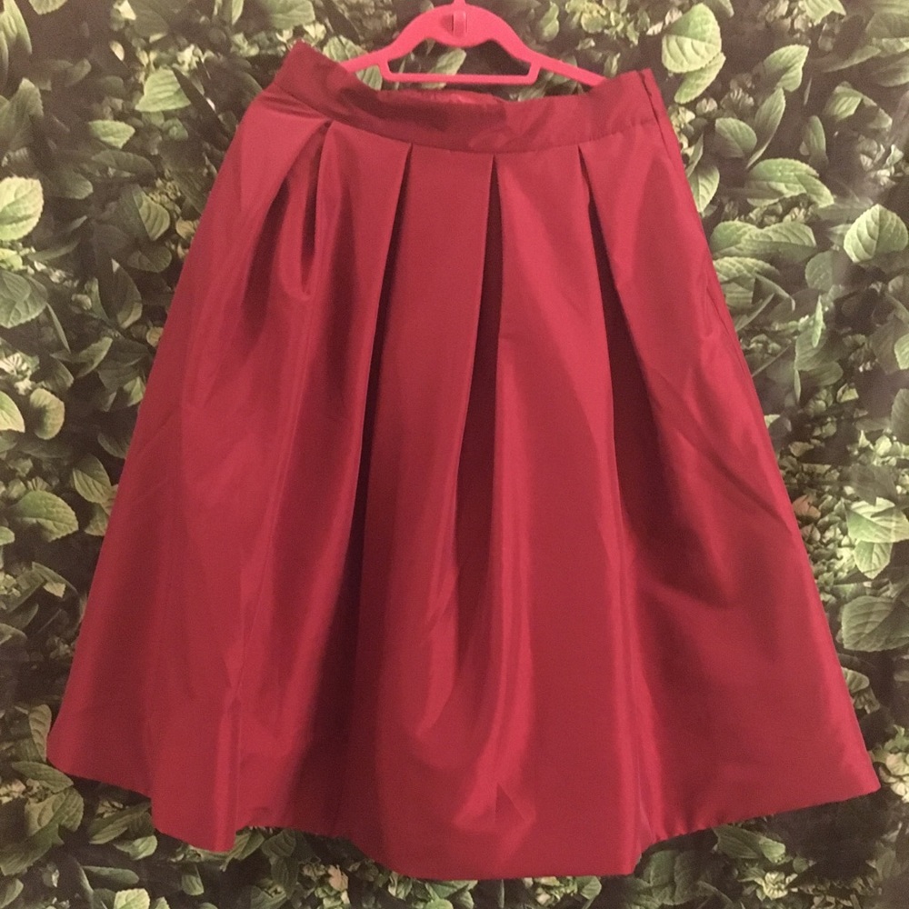 White House Black Market Red Skirt